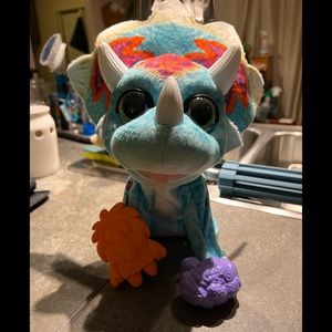 Fur real friends Hoppin Topper Dino with accessories. Basically brand new.